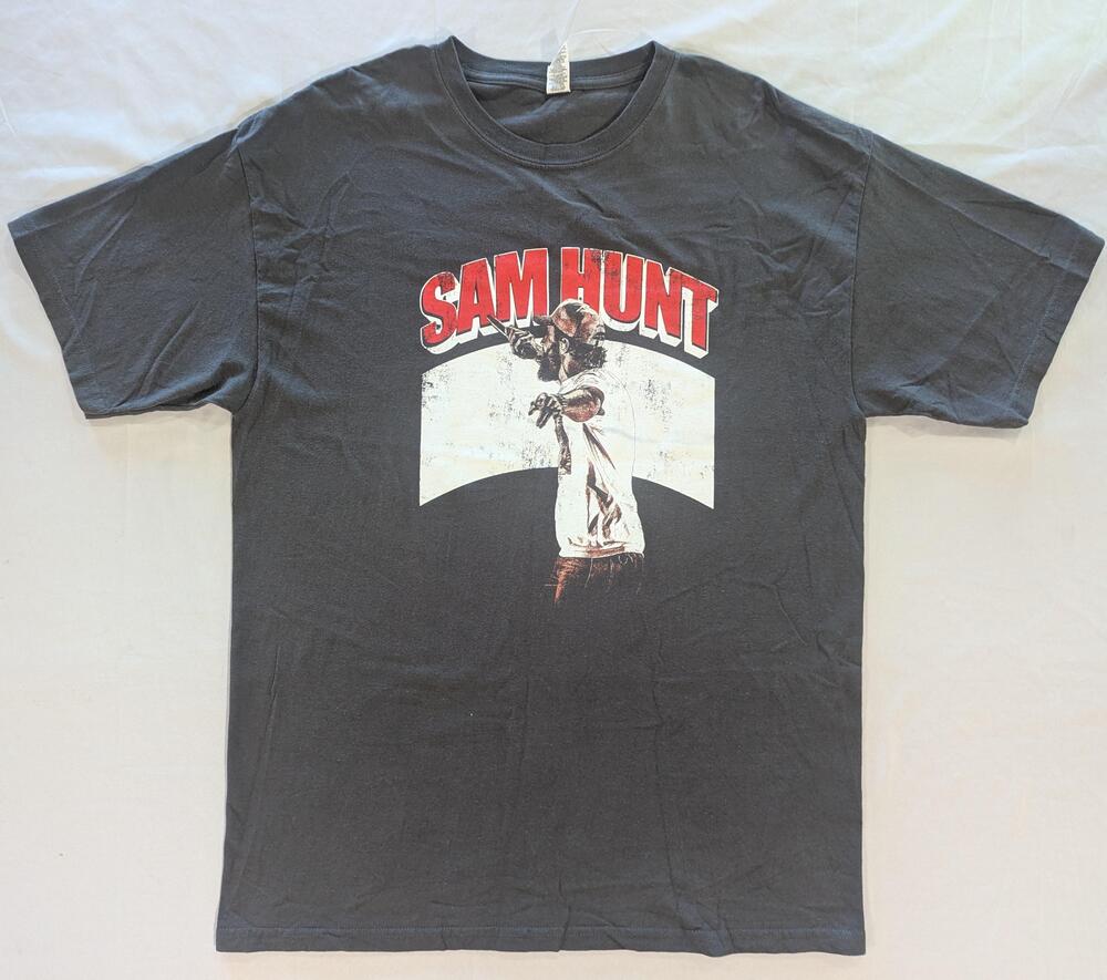 Sam Hunt Shirt Mens M Black M&O Gold 2023 Summer On The Outskirts Tour Band Tee